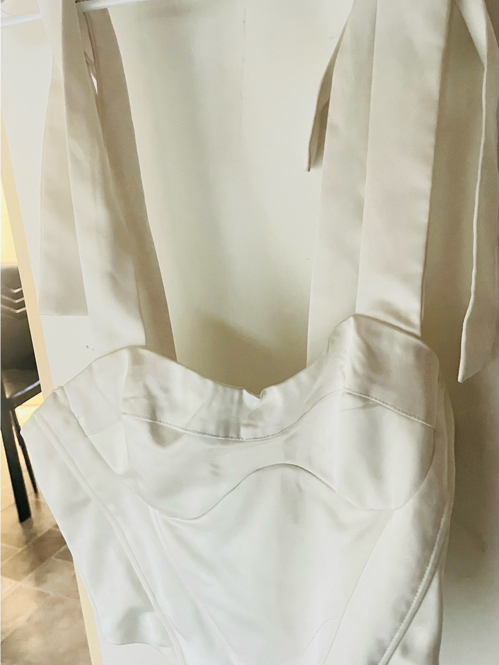 Fashion Nova White Tie-Strap Bustier Top